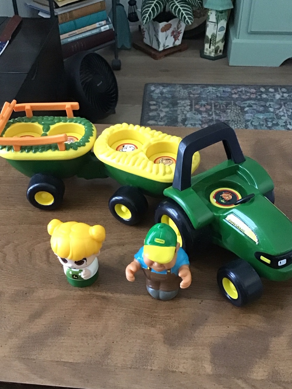 John Deere Tomy Animal Sounds Hayride interactive toy set.